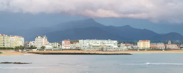 Saint Jean Luz France Panorama Sur Baie Jetée Belle Lumière — Photo