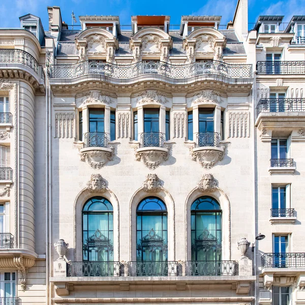 Paris Fachadas Típicas Rua Belos Edifícios Republique — Fotografia de Stock