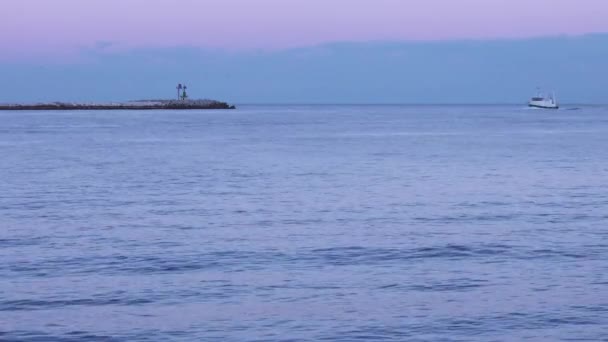 Barco Pesquero Regresa Laguna Chioggia Desde Mar — Vídeo de stock