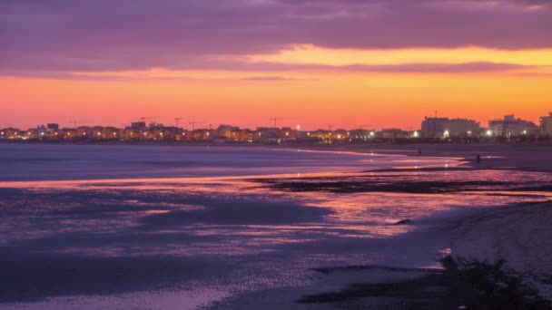 Spiaggia italiana al tramonto — Video Stock