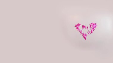 Çiçek yaprakları, durgun bir kalp oluşturur.