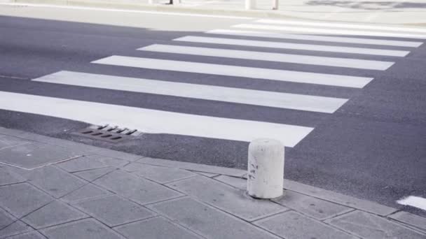 Passagem de peões na estrada — Vídeo de Stock