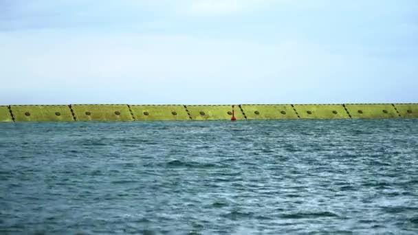 Venices nya mobila dammen för att skydda den från högvatten — Stockvideo