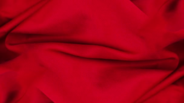 Büyük kırmızı kumaş modeli grafiksel tasarım ile hareket eder — Stok video