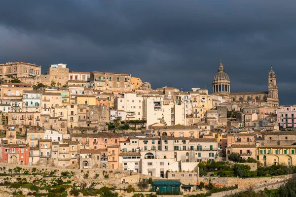 Historische Barokke Heuvel Stad Van Ragusa Ibla Zuidoost Sicilië Italië — Stockfoto