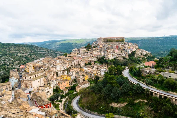 Panoramisch Uitzicht Van Oude Barokke Stad Ragusa Ibla Sicilië — Stockfoto