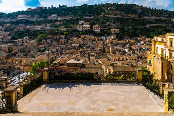 Weergave Van Oude Barokke Stad Modica Sicilië Italië — Stockfoto