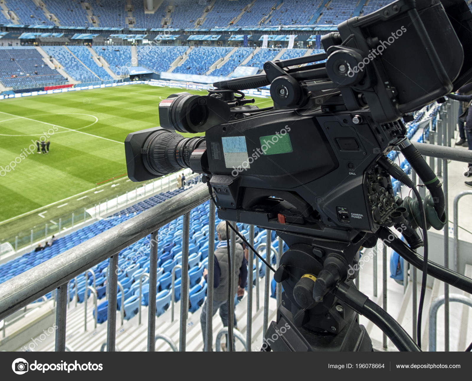 Soccer Professional Studio Digital Video Camera — Stock Photo