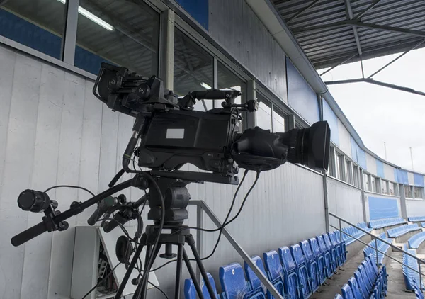 Soccer Professional Studio Digital Video Camera — Stock Photo, Image