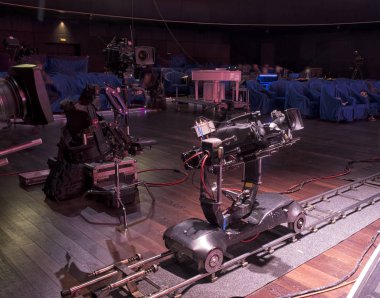 TV profesyonel dijital video kamerada bir konser salonu.