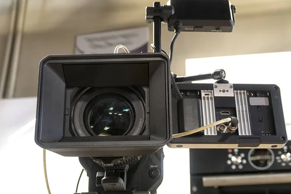 Επαγγελματικό Τηλεοπτικό Στούντιο Ψηφιακή Φωτογραφική Μηχανή Βίντεο Εικονολήπτης — Φωτογραφία Αρχείου