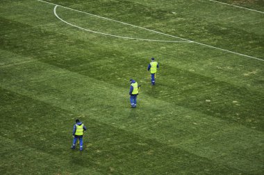 Futbol eğitim sahası, futbol bayrak köşe. futbol sahası.