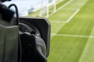 Futbol alan çimen yakın çekim