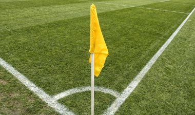 Futbol alan çimen yakın çekim