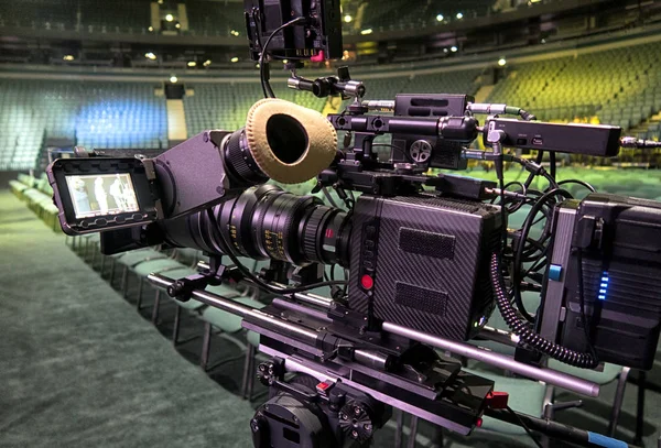 Professional Digital Video Camera Cinematography Concert Hal — Stock Photo, Image
