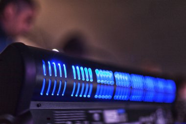 aydınlatma donanımları, konser için kontrol paneli.