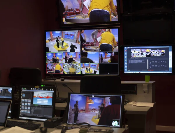 Control Panel Urządzenia Telewizji Telewizji Kablowej Kabel Wideo — Zdjęcie stockowe