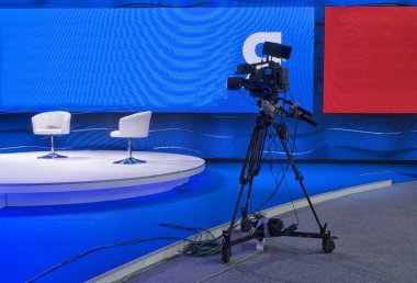 Profesyonel dijital video kamera. görüntü yönetmeni olarak.