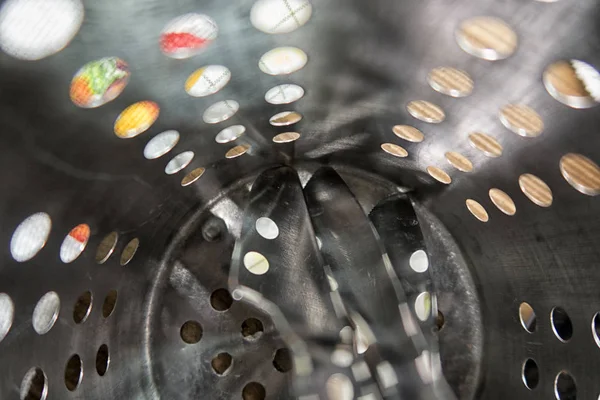 Keukengerei Houten Planken Groep Van Inox Keukengerei — Stockfoto