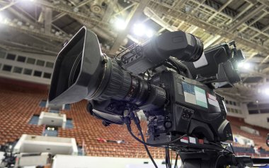 spor yarışmaları, kameraya yakın çekim televizyon Tv yayını.