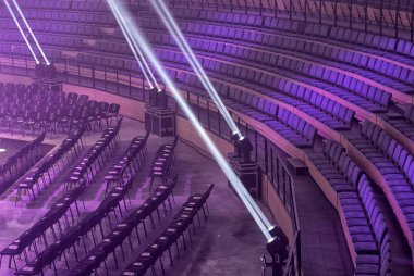 spor salonu. kavgalar kuralları M1 olmadan yayın için hazırlanması. ışık, ses, tv.