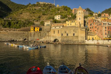 Cinque Terre, tarihi merkezi. doğal peyzaj. İtalya.