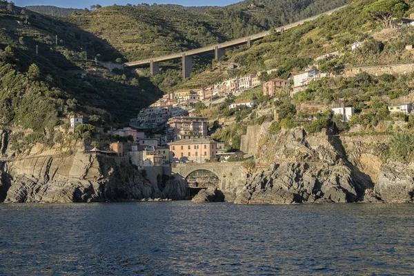 Cinque Terre Centro Storico Paesaggio Naturale Italia — Foto Stock