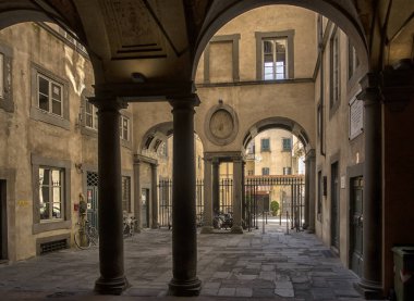 Lucca, tarihi merkezi. doğal peyzaj. İtalya.