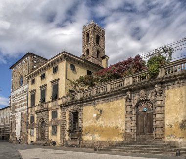 Lucca, tarihi merkezi. doğal peyzaj. İtalya.