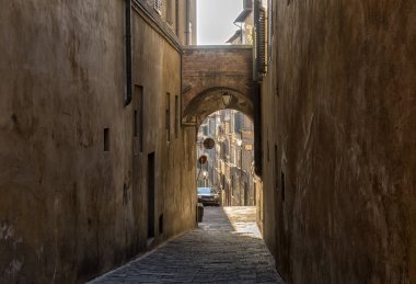 Güzel kenti Siena Ekim, İtalya.