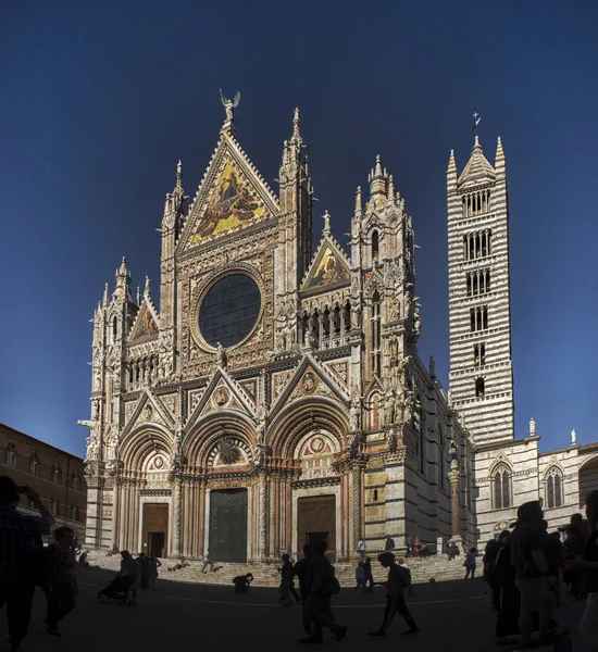 Pohled Krásné Město Siena Říjnu Itálie — Stock fotografie