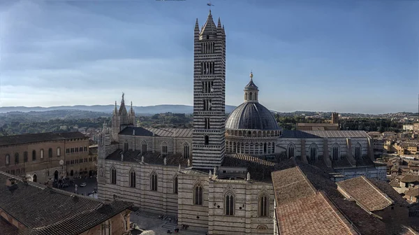 Widok Piękne Miasto Siena Październiku Włochy — Zdjęcie stockowe