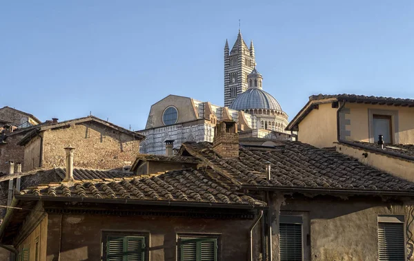 Vista Bela Cidade Siena Outubro Itália — Fotografia de Stock
