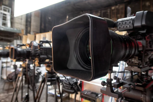 Transmisión televisiva del evento desde el Estudio de TV . — Foto de Stock