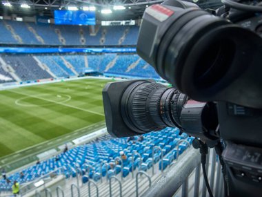 Futbol maçında televizyon. Futbol Maç Kamerası.
