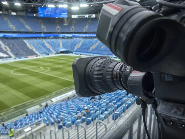 Télé Foot Caméra Football Match — Photo