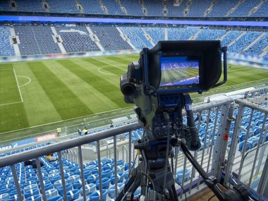 Futbol maçında televizyon. Futbol Maç Kamerası.