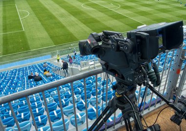 Futbol maçında televizyon. Futbol Maç Kamerası.