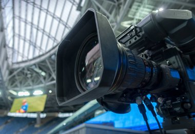 Futbol maçında televizyon. Futbol Maç Kamerası.
