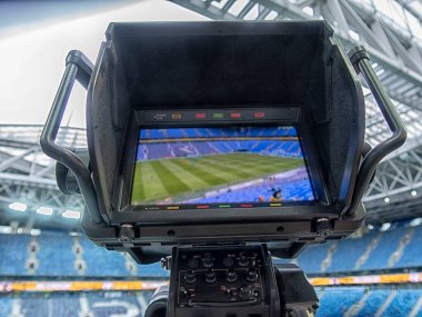 Futbol maçında televizyon. Futbol Maç Kamerası.