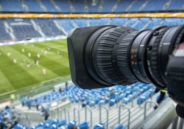 Futbol maçında televizyon. Futbol Maç Kamerası.