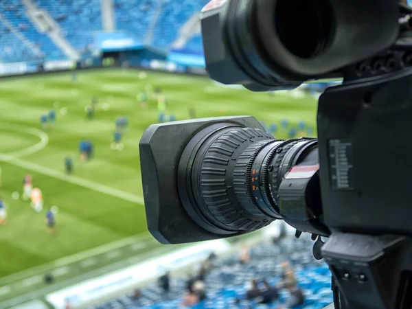 Soccer Football Match Camera — Stock Photo, Image