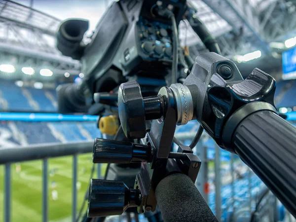 Soccer Football Match Camera — Stock Photo, Image