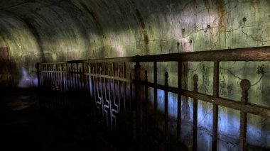 Askeri savunma tahkimatı. Fort Pospelov 'da. Vladivostok Rusya