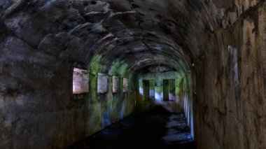 Askeri savunma tahkimatı. Fort Pospelov 'da. Vladivostok Rusya