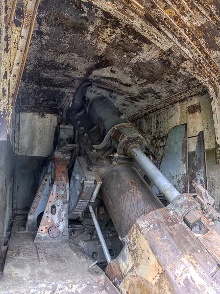 Ancienne Batterie Fusils Abandonnés Vladivostok Russie Repères Vladivostok Objet Militaire — Photo