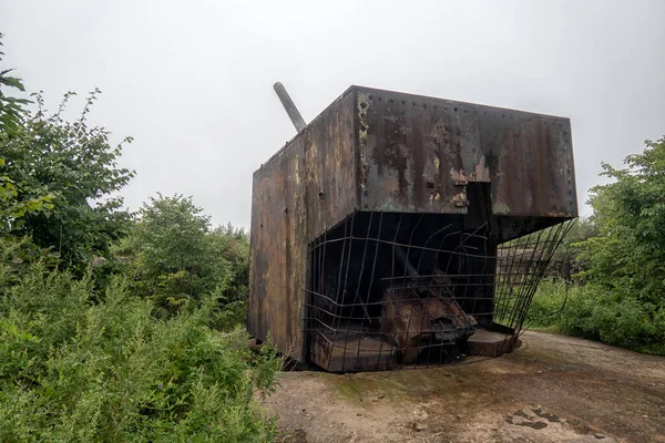 Old Abandoned Gun Battery Vladivostok Russia Landmarks Vladivostok Military Object — Stock Photo, Image