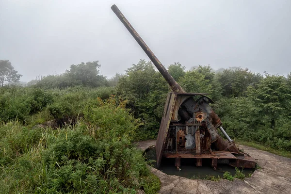 Ancienne Batterie Fusils Abandonnés Vladivostok Russie Repères Vladivostok Objet Militaire — Photo