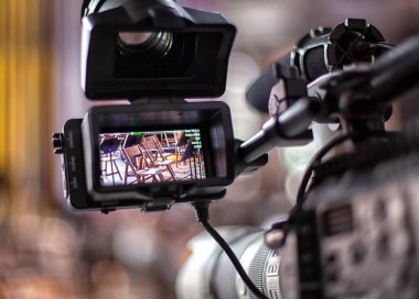 Film endüstrisi. Video kameranın ayrıntıları. Dijital Kamera ile Yayın ve Kayıt