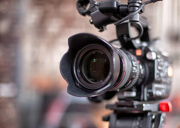 Filmipar Videokamera Részletei Műsorszórás Felvétel Digitális Fényképezőgéppel — Stock Fotó